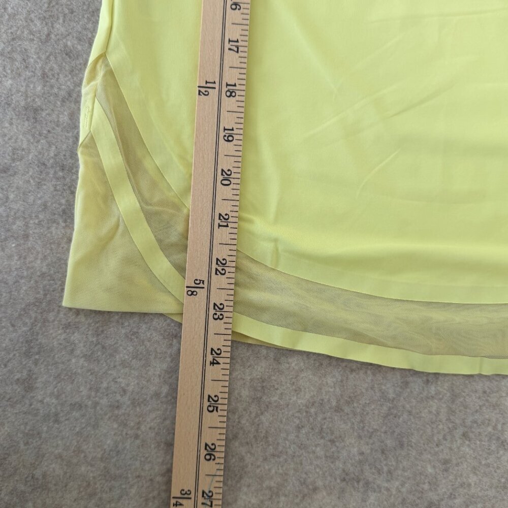 Athleta Neon Yellow Mesh Layered Athletic Tank Top Women’s Small - Picture 6 of 8